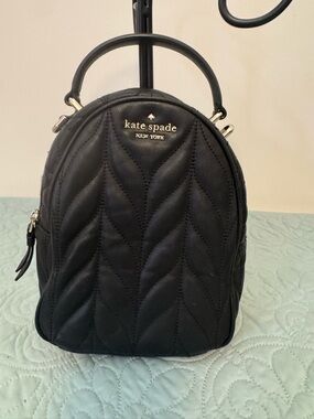 kate spade Black Quilted Mini Backpack with Top Handle